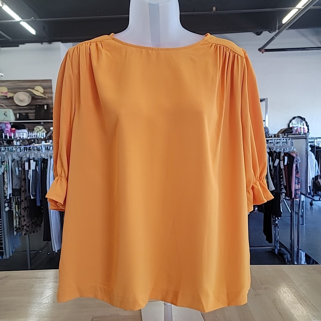 Marled Size L Orange Blouse