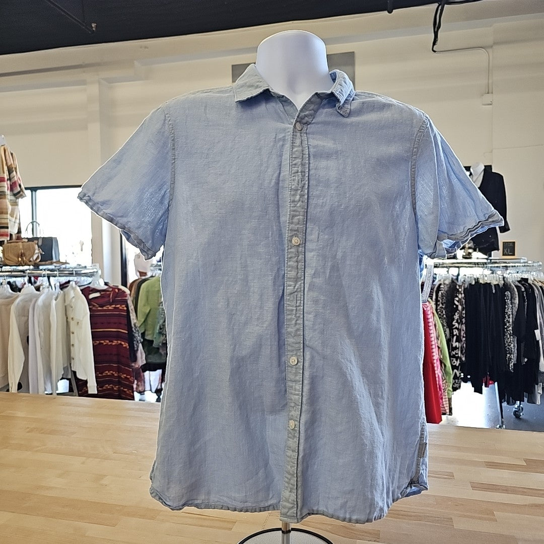 Perry Ellis Men's Size M Blue MENS Button Down Shirt