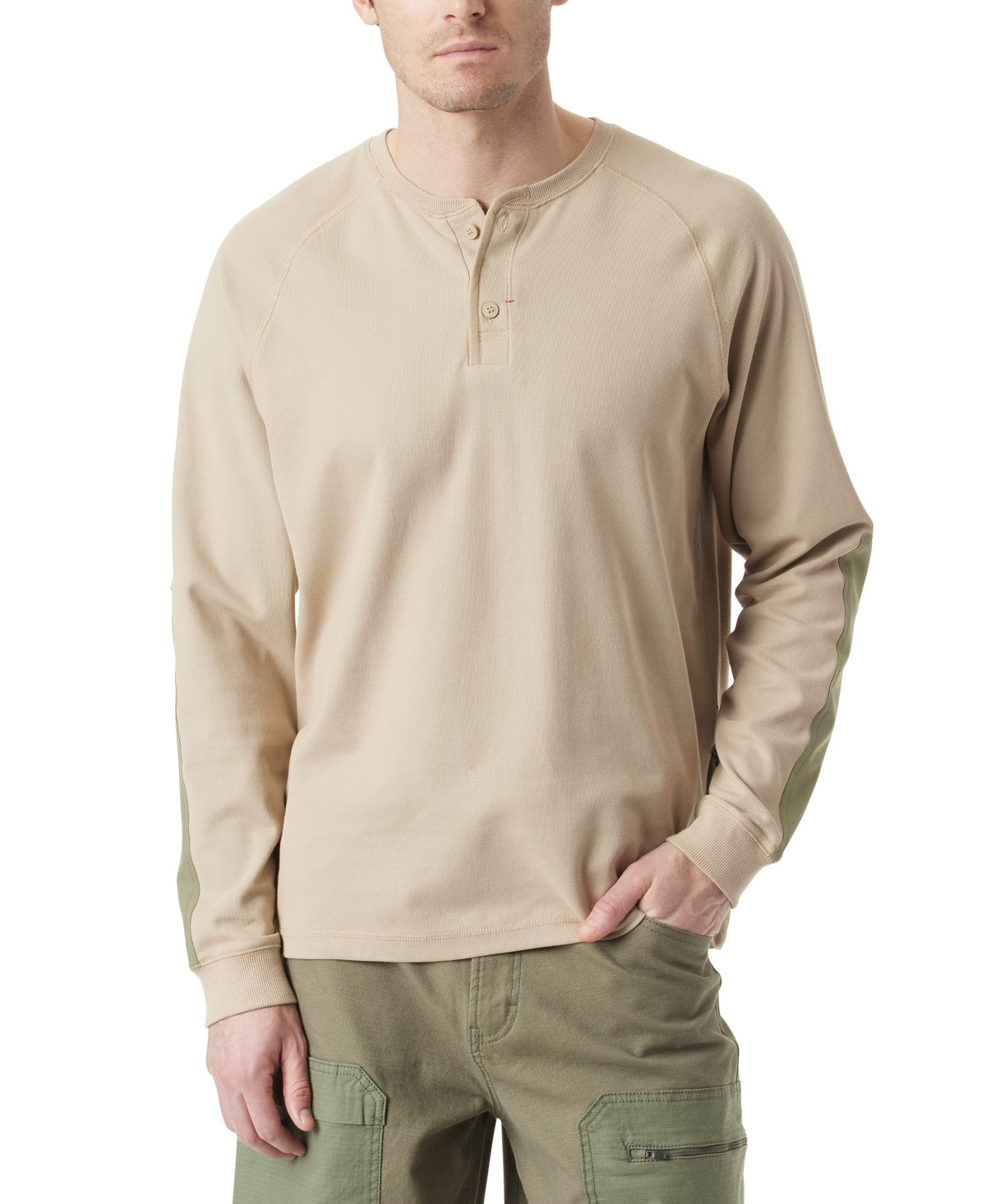 Bass Outdoor Men's Size L Tan MENS Long Sleeve Shirt