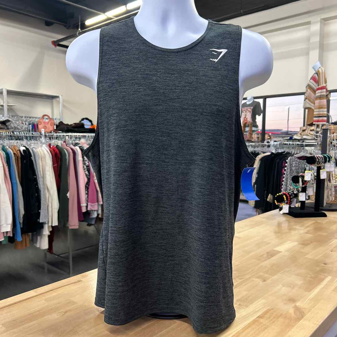 GYMSHARK Size M Gray MENS Athletic Tank