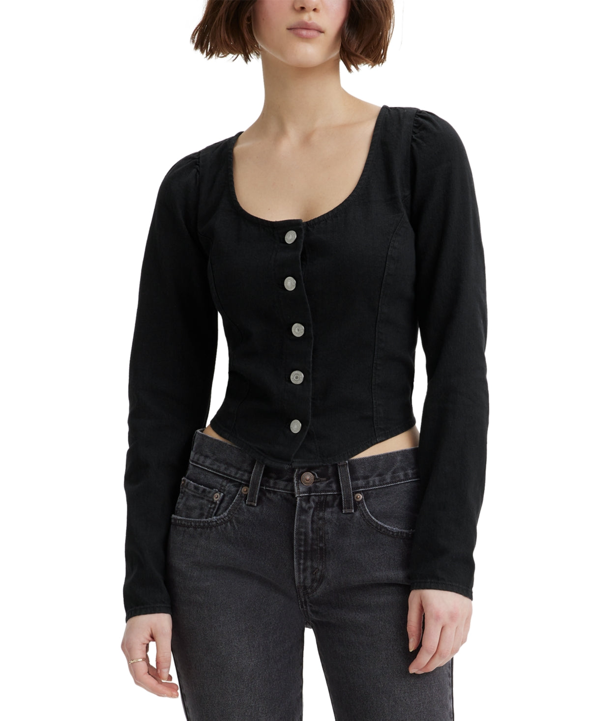 Levi's Size XL Black Blouse