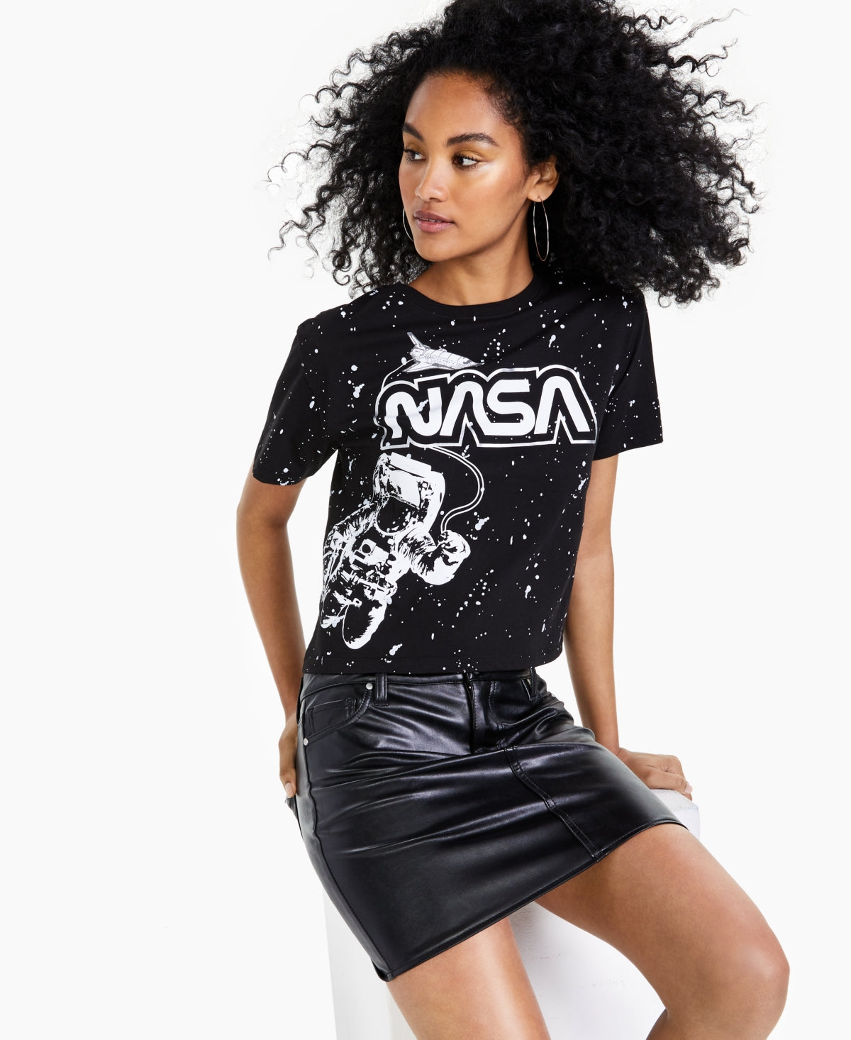 Nasa Size M Black T-shirt
