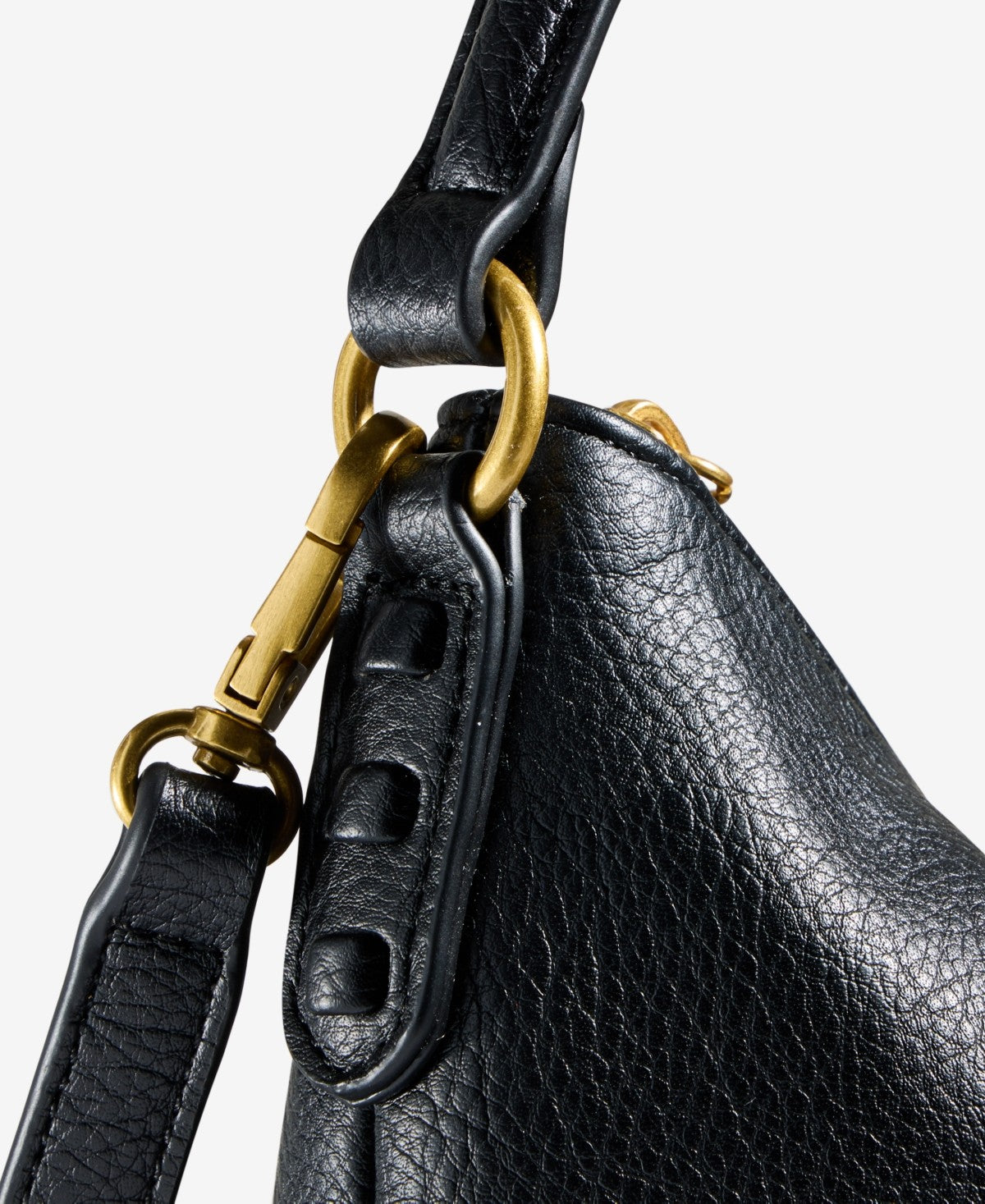 Style Co Medium Zippered Shoulder Bag Deep Black