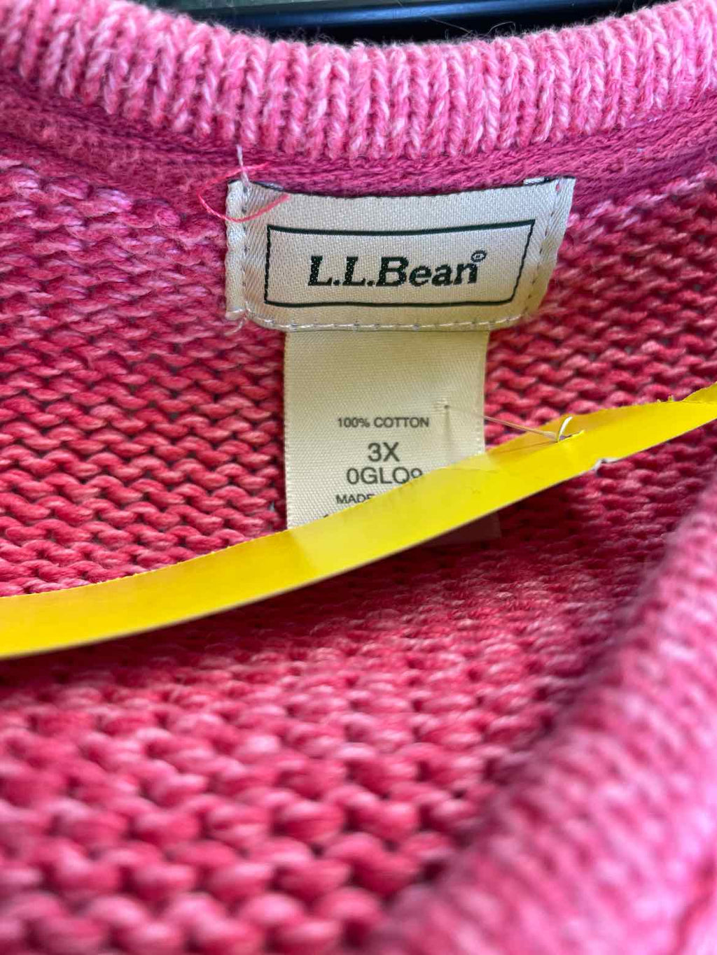 LL Bean Size 3X Pink Cardigan