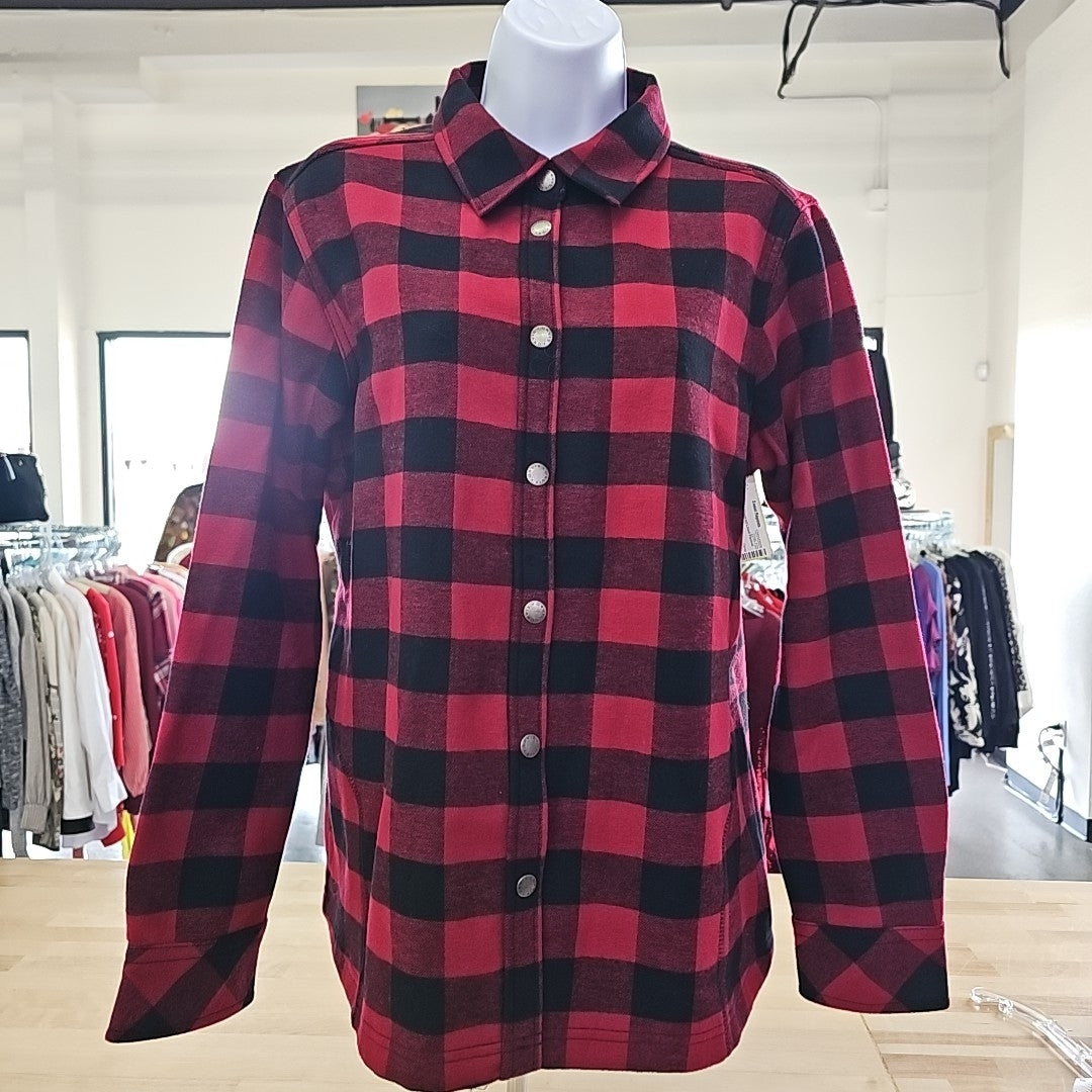 Orvis Women's Fleeced Lined Flannel Pinnacle Shirt Jacket