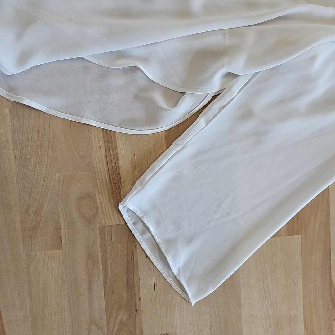 Ann Taylor Size L White Blouse