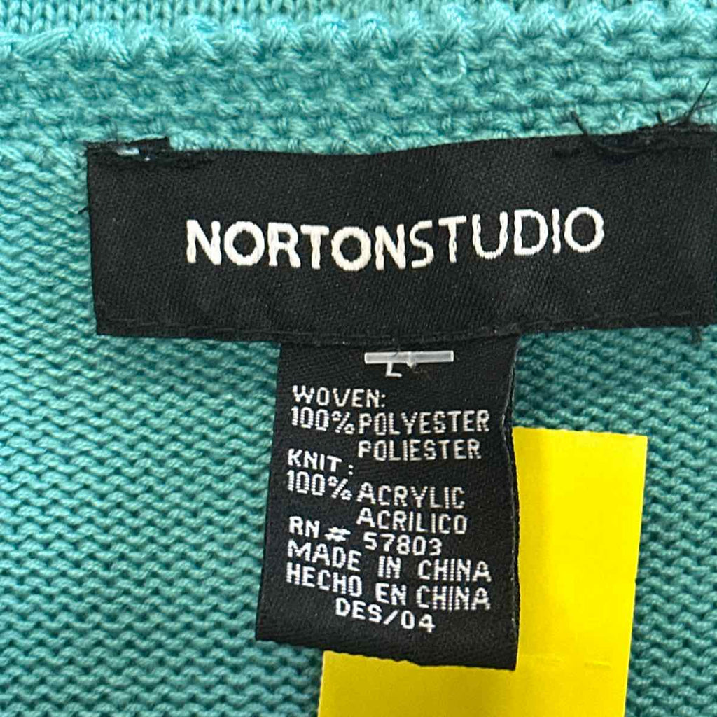 NortonStudio Size L Teal Blouse
