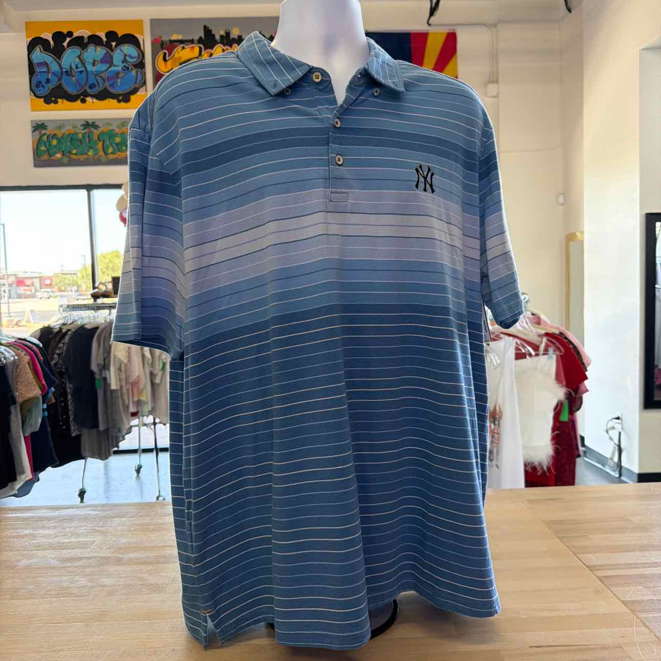 Tommy Bahama Size XXL Blue Preloved MENS Polo