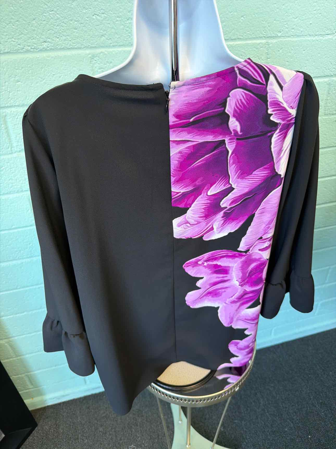 Alfani Size PM Black & Violet Blouse