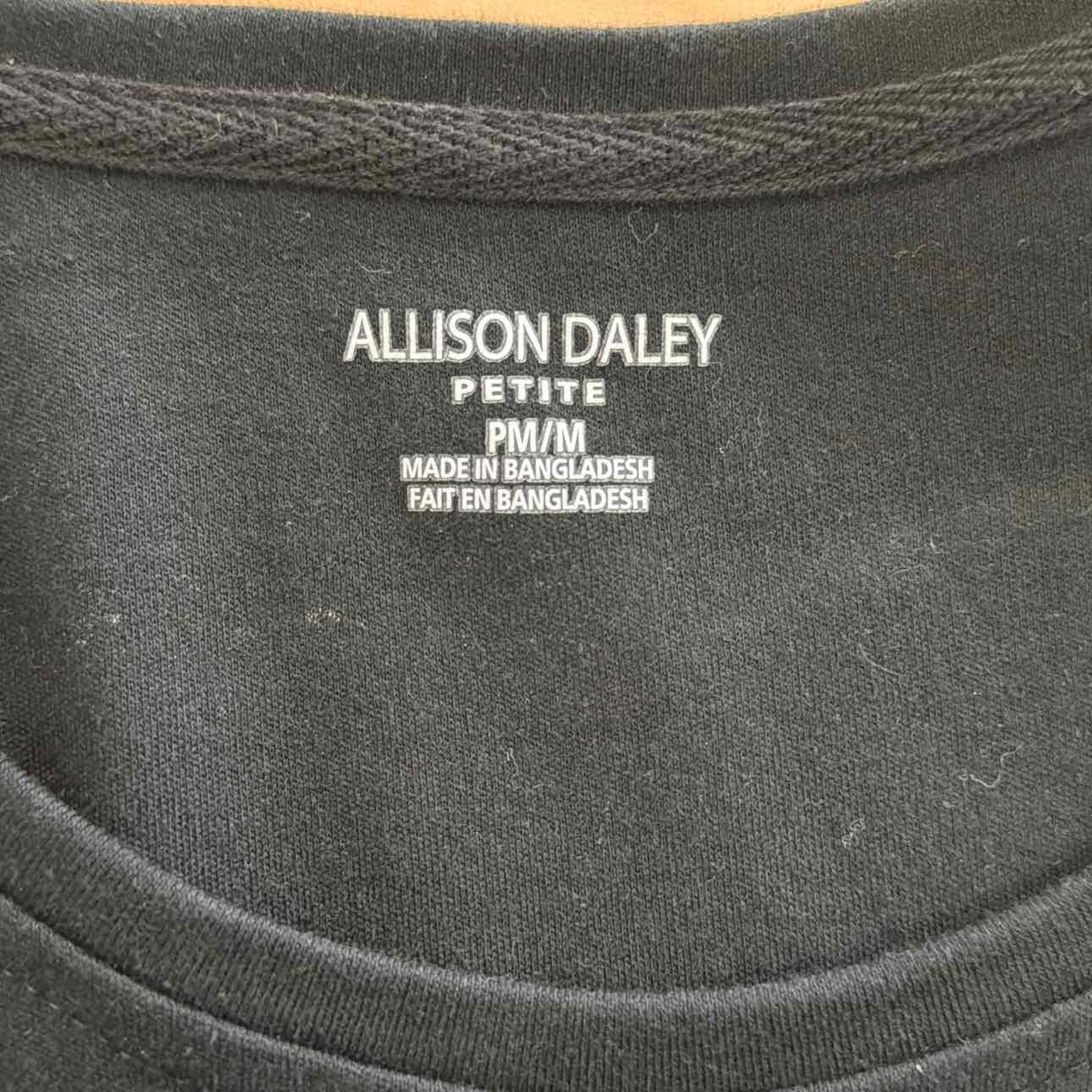 Allison Daley Size PM Black Studs Preloved T-shirt
