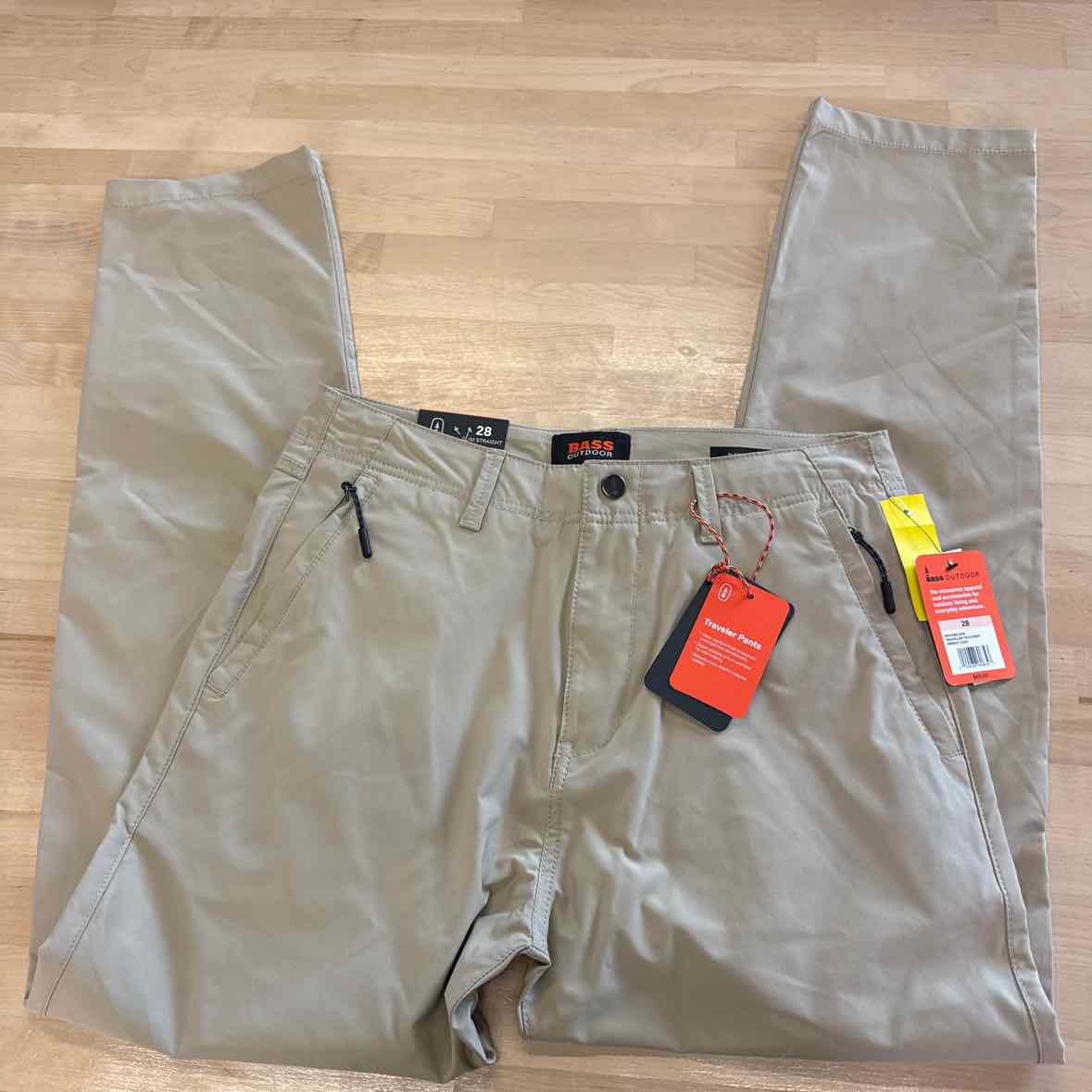 Bass Outdoor Size 28x30 Slim Straight Fit Traveler Casual Trouser Pants