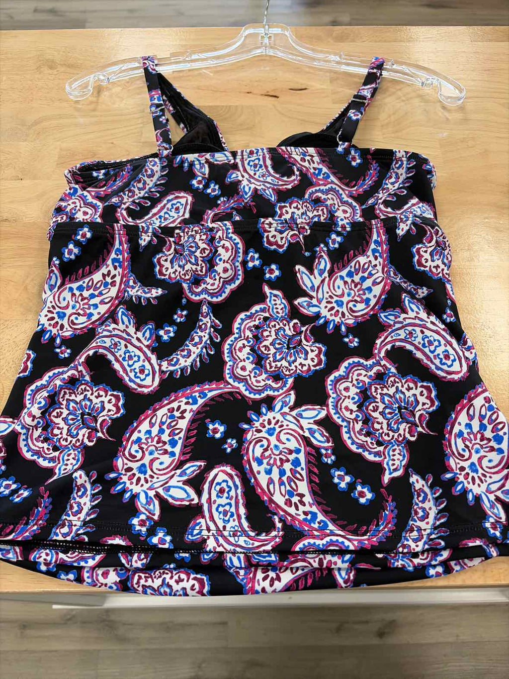 Swim Solutions Women's Paisley-Print Tankini Top