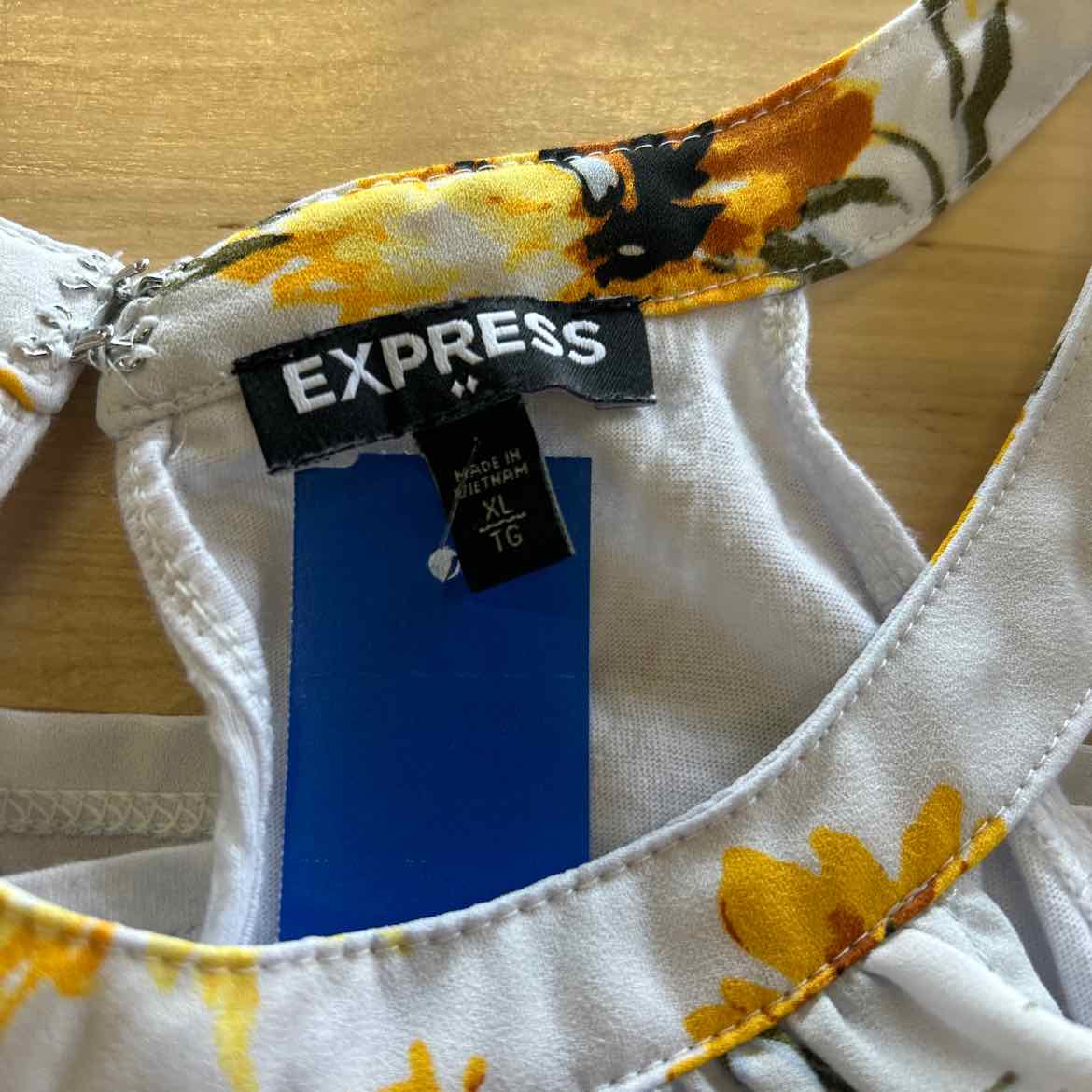 Express Size XL White Tank
