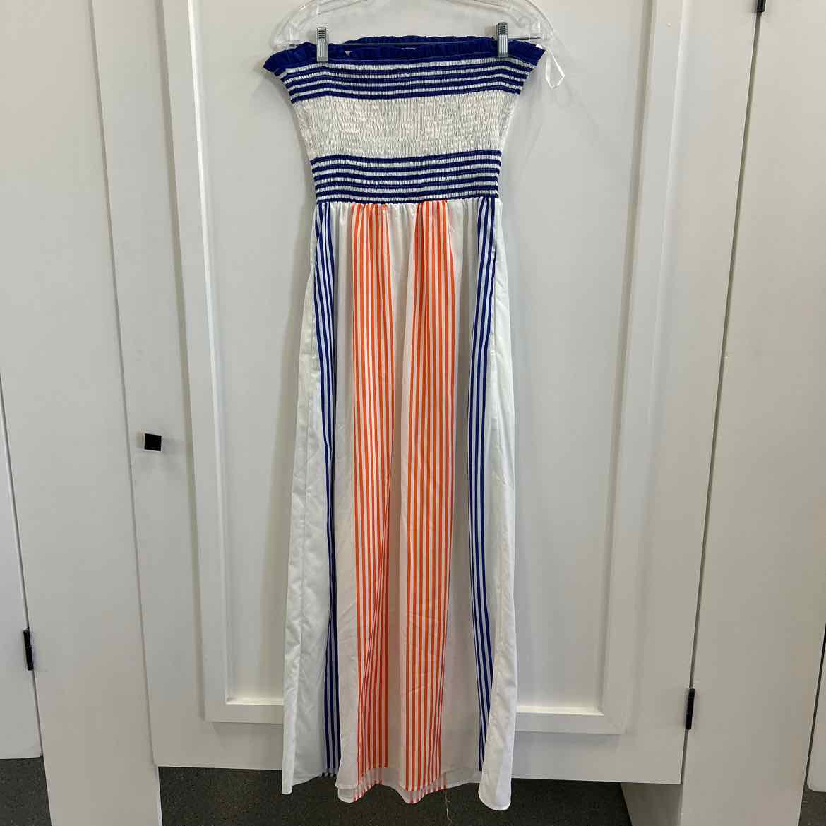 Size S White Blue Orange Preloved Dress