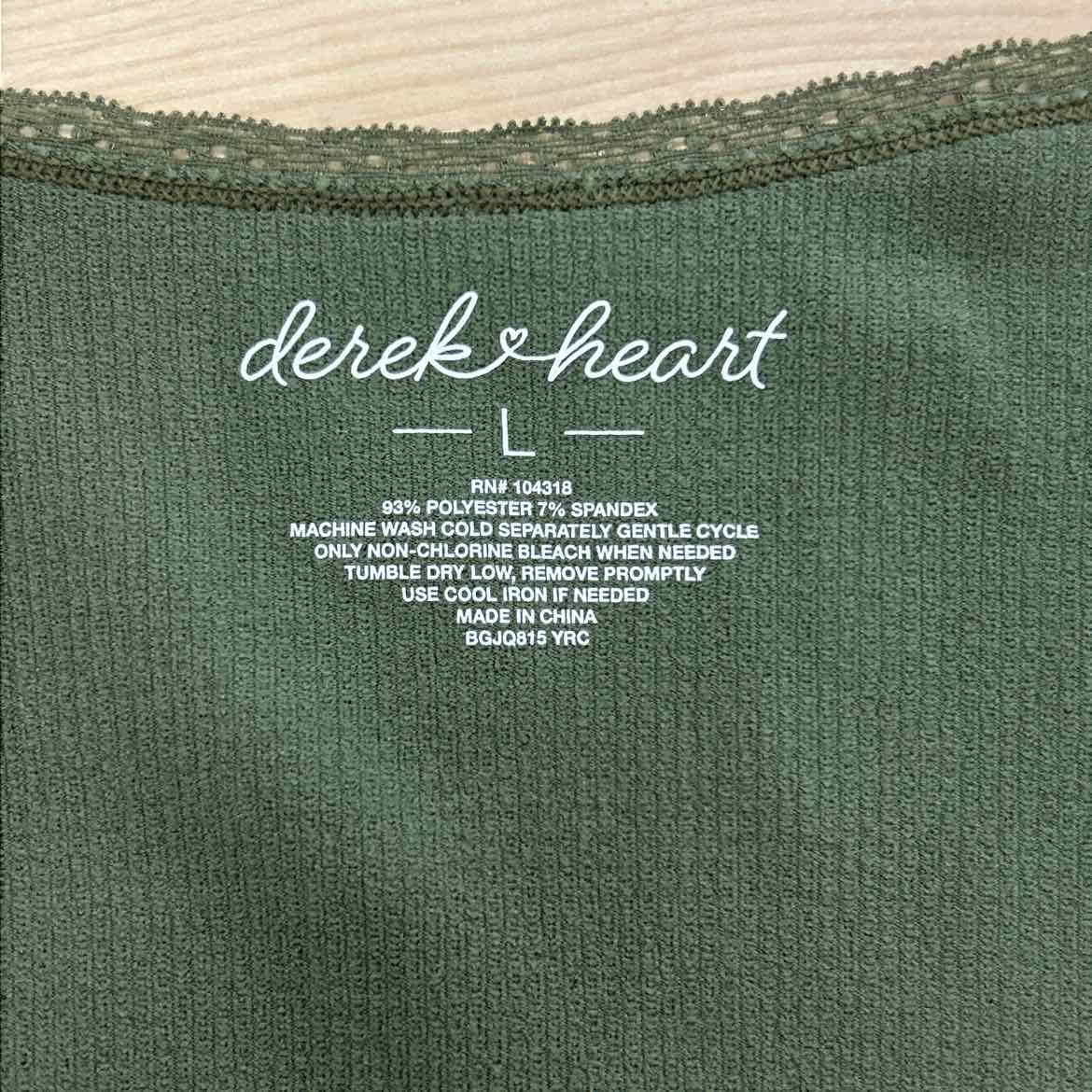 Derek Heart Size L Green Longsleeve
