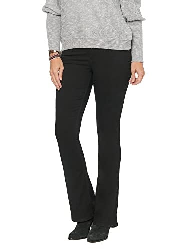 Democracy Petite "Ab"solution Luxe Touch Itty Bitty Bootcut Jeans - Black