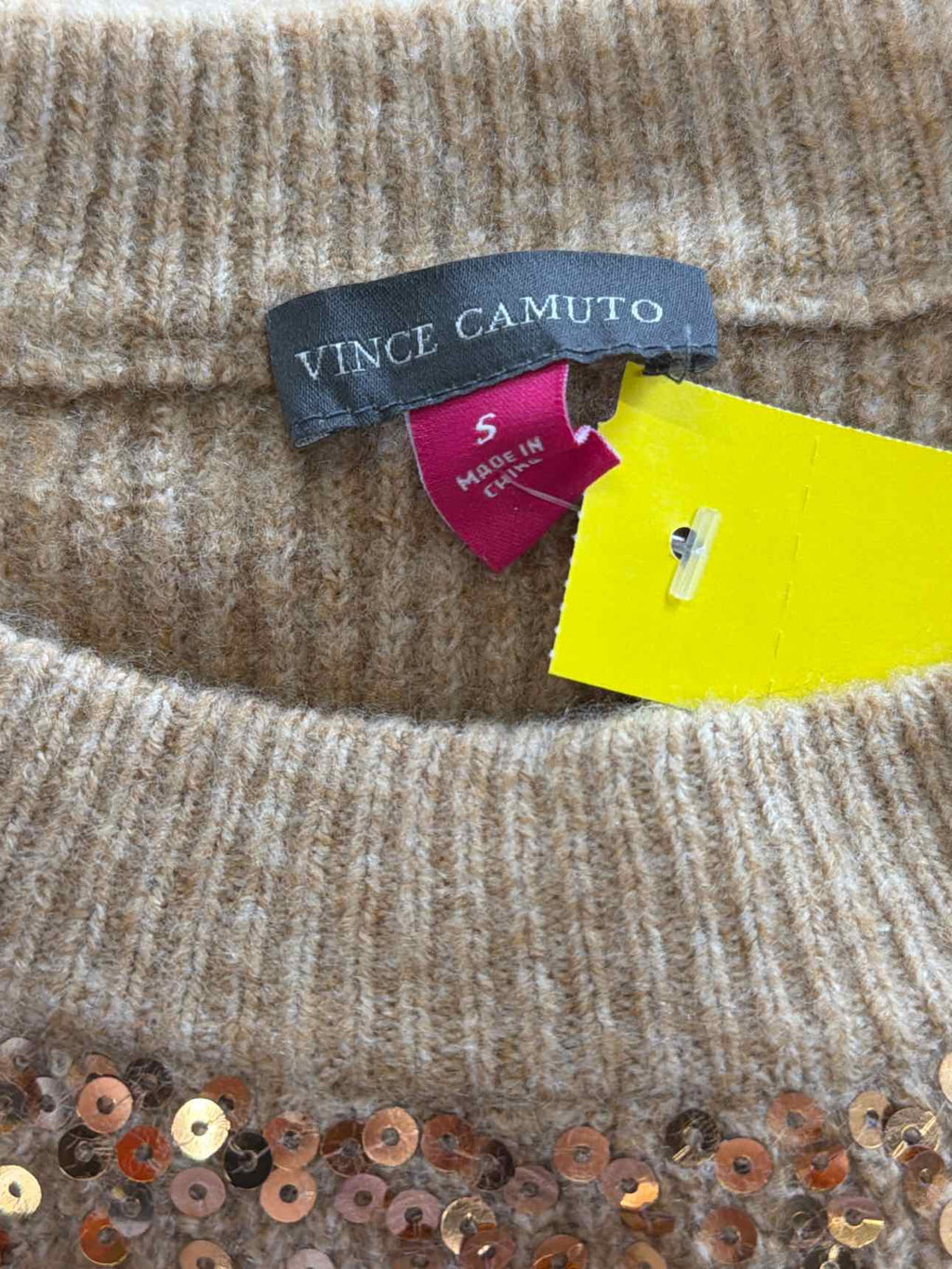 Vince Camuto Size S Beige Sweater
