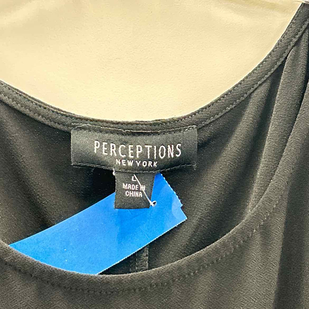 Perceptions Size L Black Preloved Dress