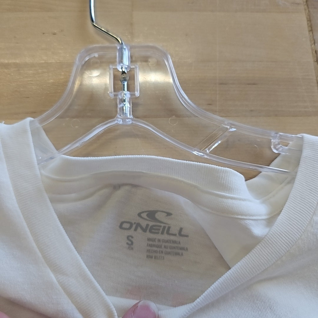 O'Neill Juniors' Byron Palms Cotton Crewneck T-Shirt - Winter White