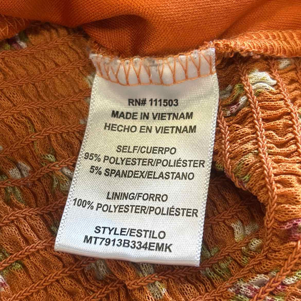 Meraki Size L Orange Mesh Preloved Blouse SS
