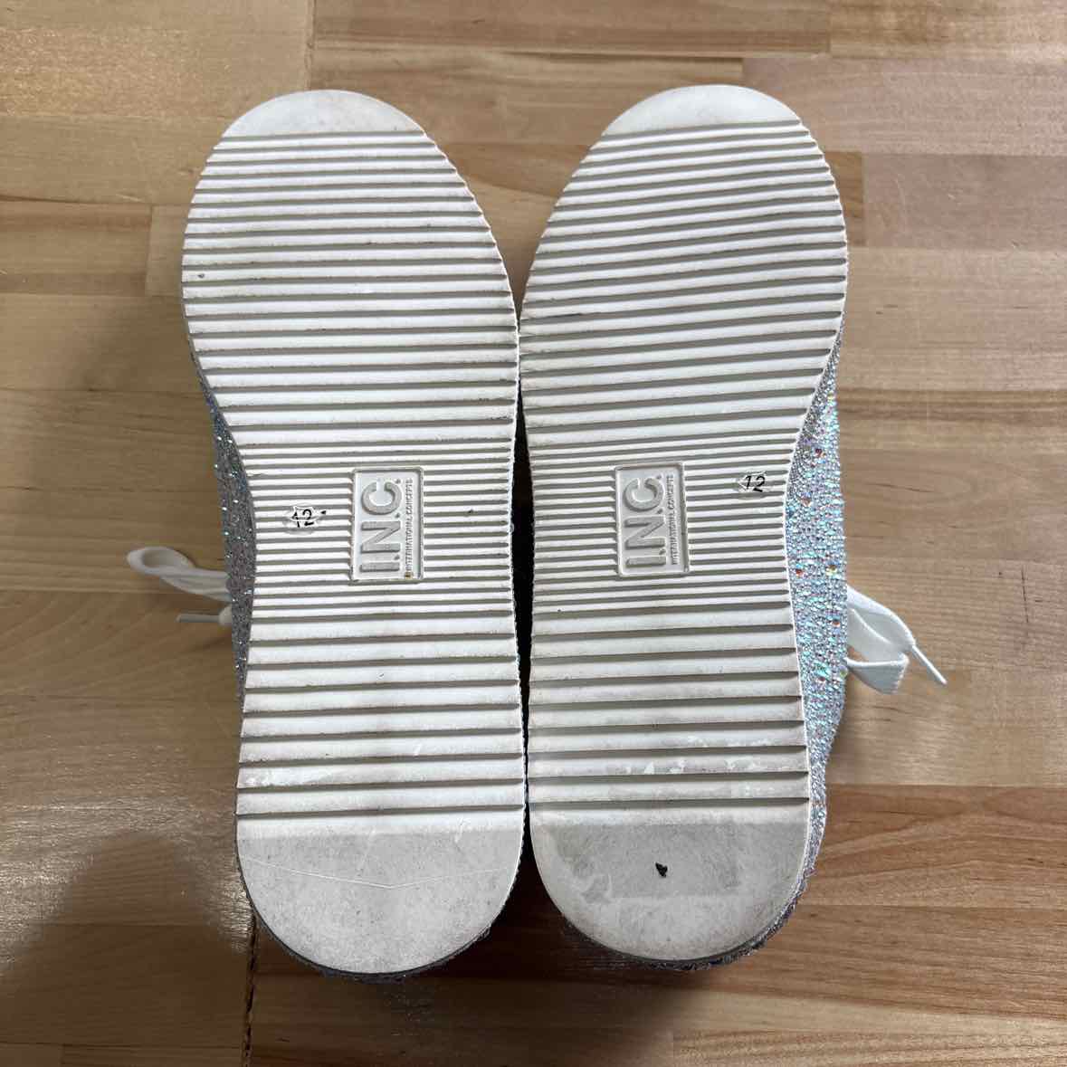 INC Size 12 Silver Rhinestone Used Sneakers