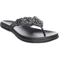 Kenneth Cole Size 8.5 Black Glamathon Flat Sandals