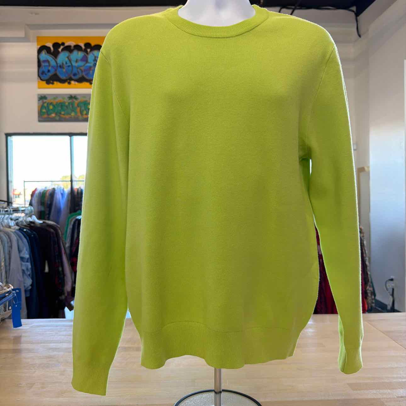 Mode of One Men's Regular-Fit Crewneck Sweater, Created for Macy's - Acid Green