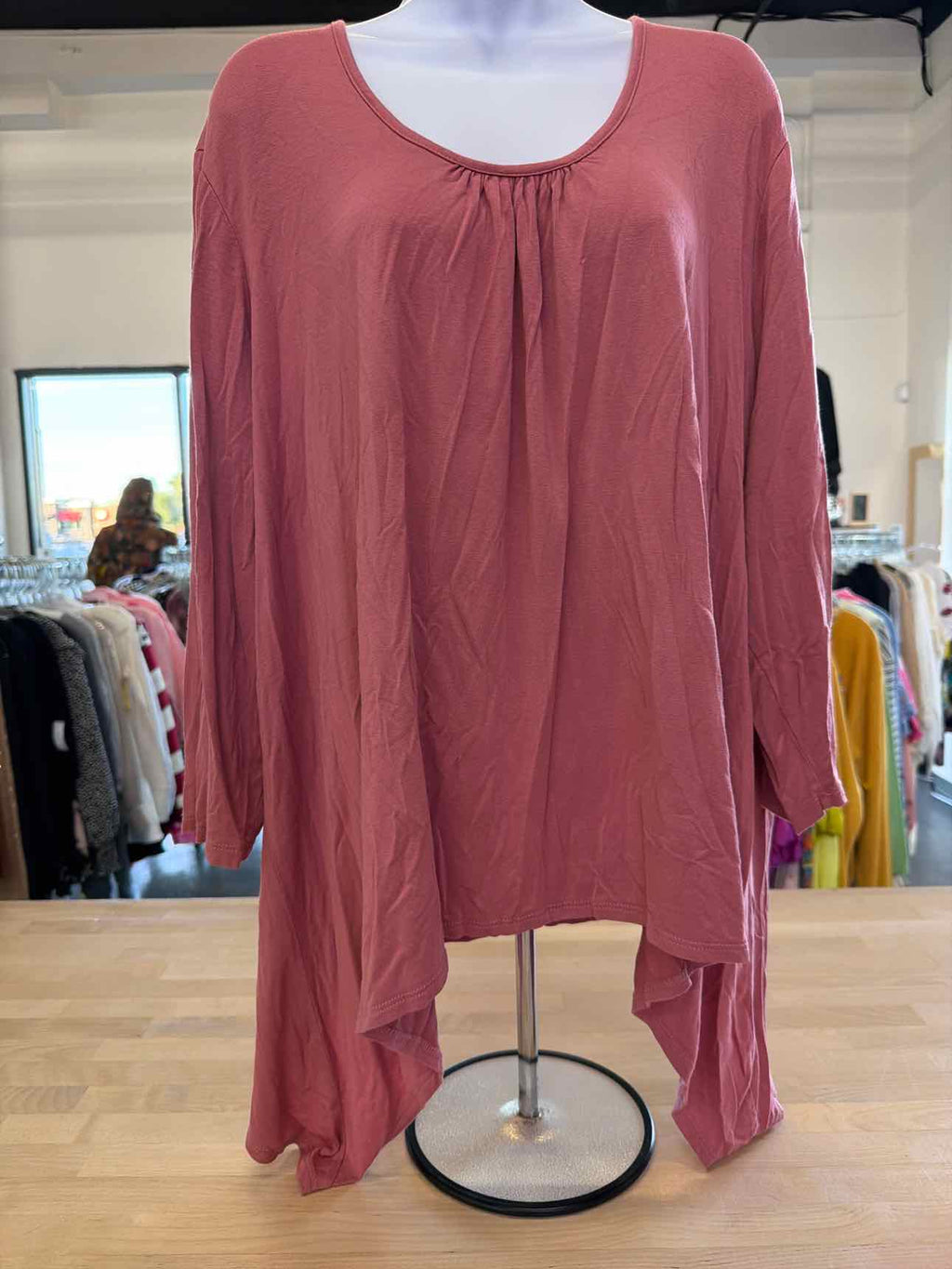 Slinky Brand Size 3X Pink Long Sleeve