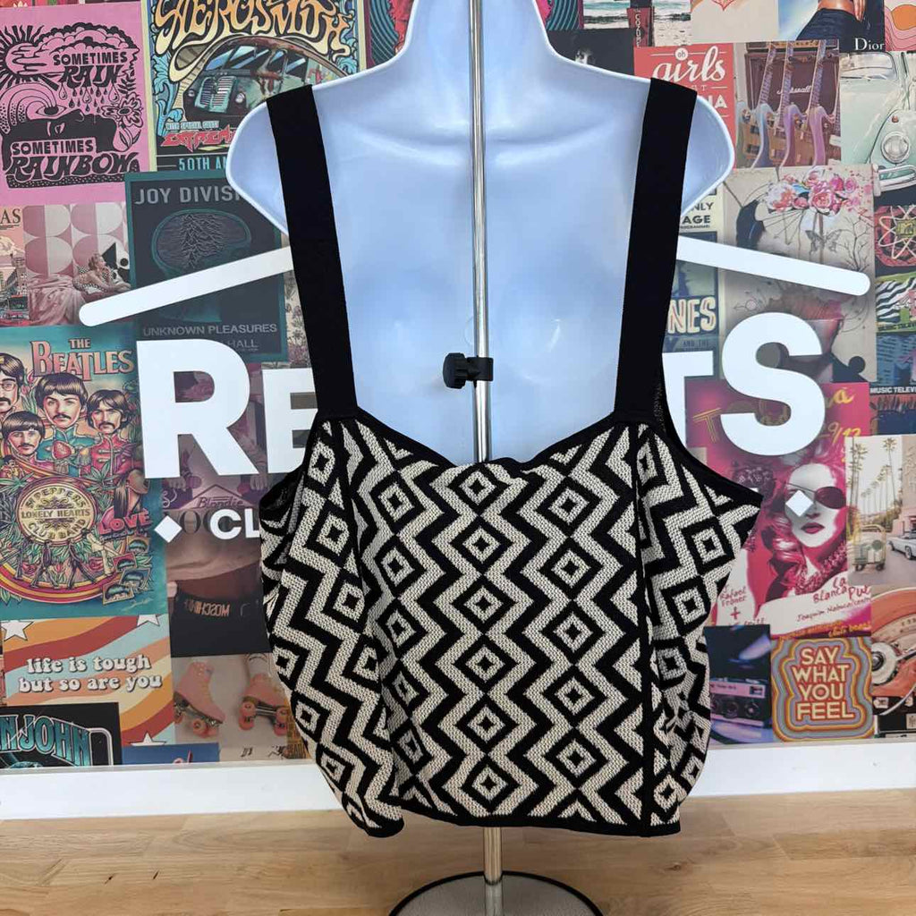 Nina Parker Size 4X Geo-Knit Tank - Geo Print
