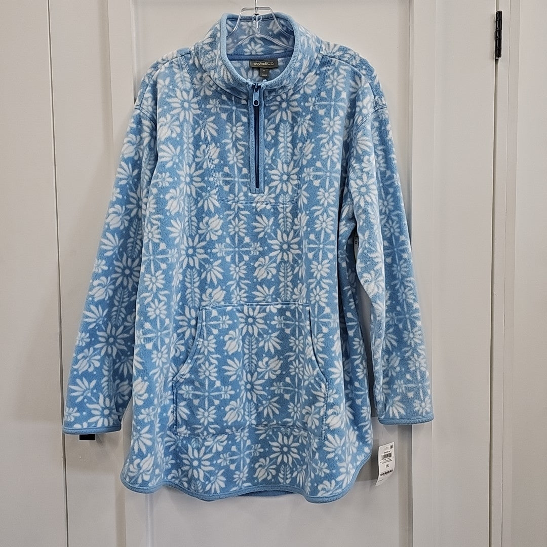 Style & Co. Size 1X Blue Sweater