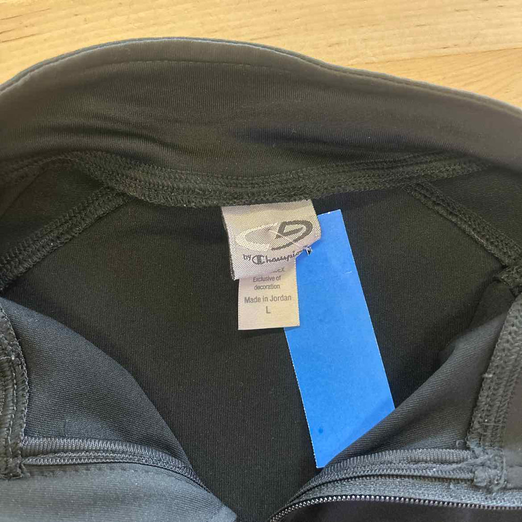 Champion Size L Black Preloved Athletic Jacket