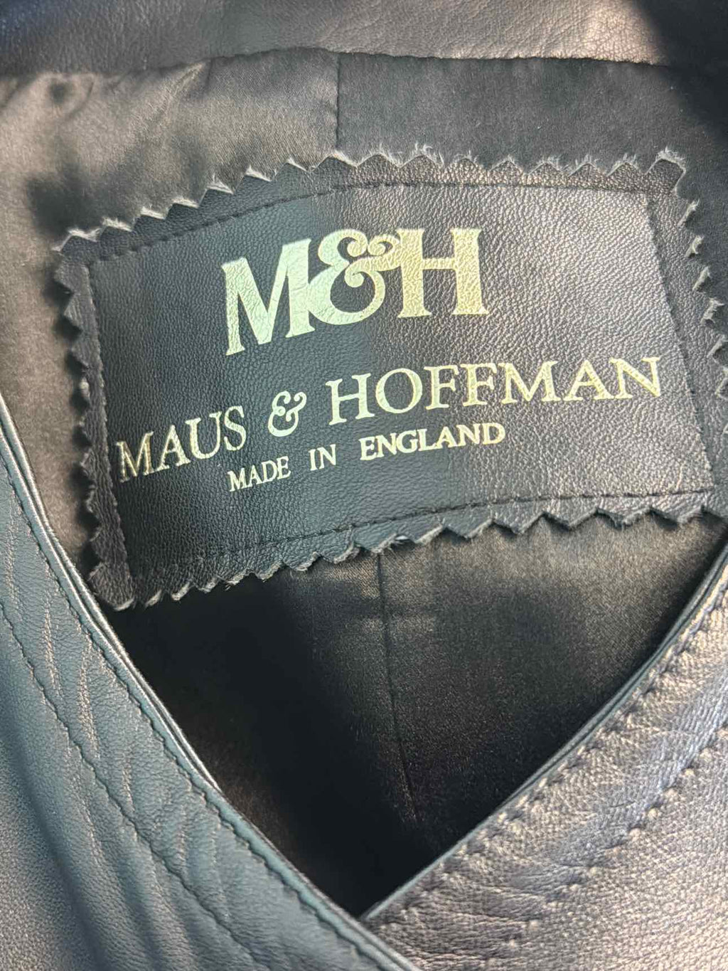 Maus & Hoffman Size M Black Leather Jacket