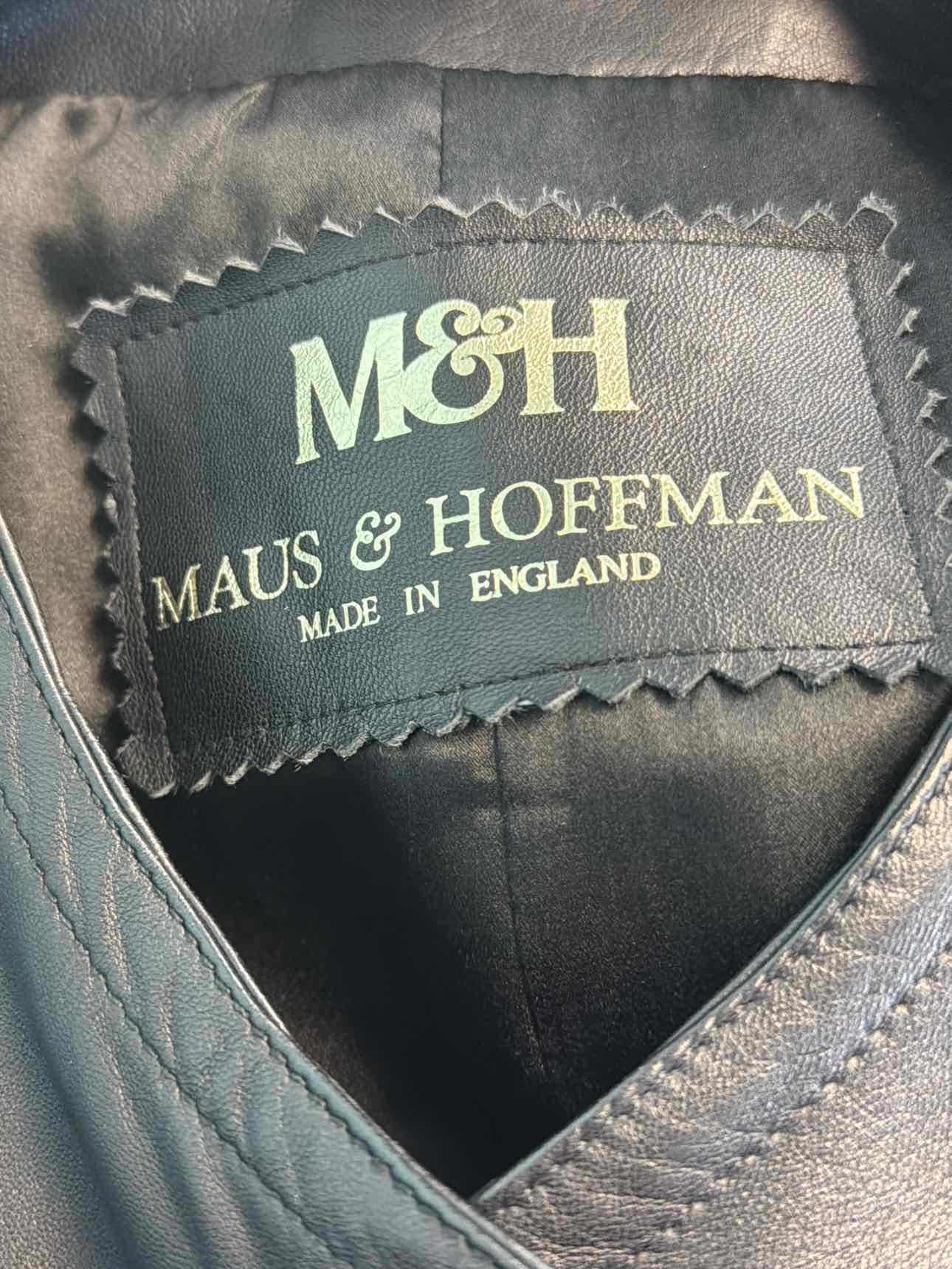 Maus & Hoffman Size M Black Leather Jacket