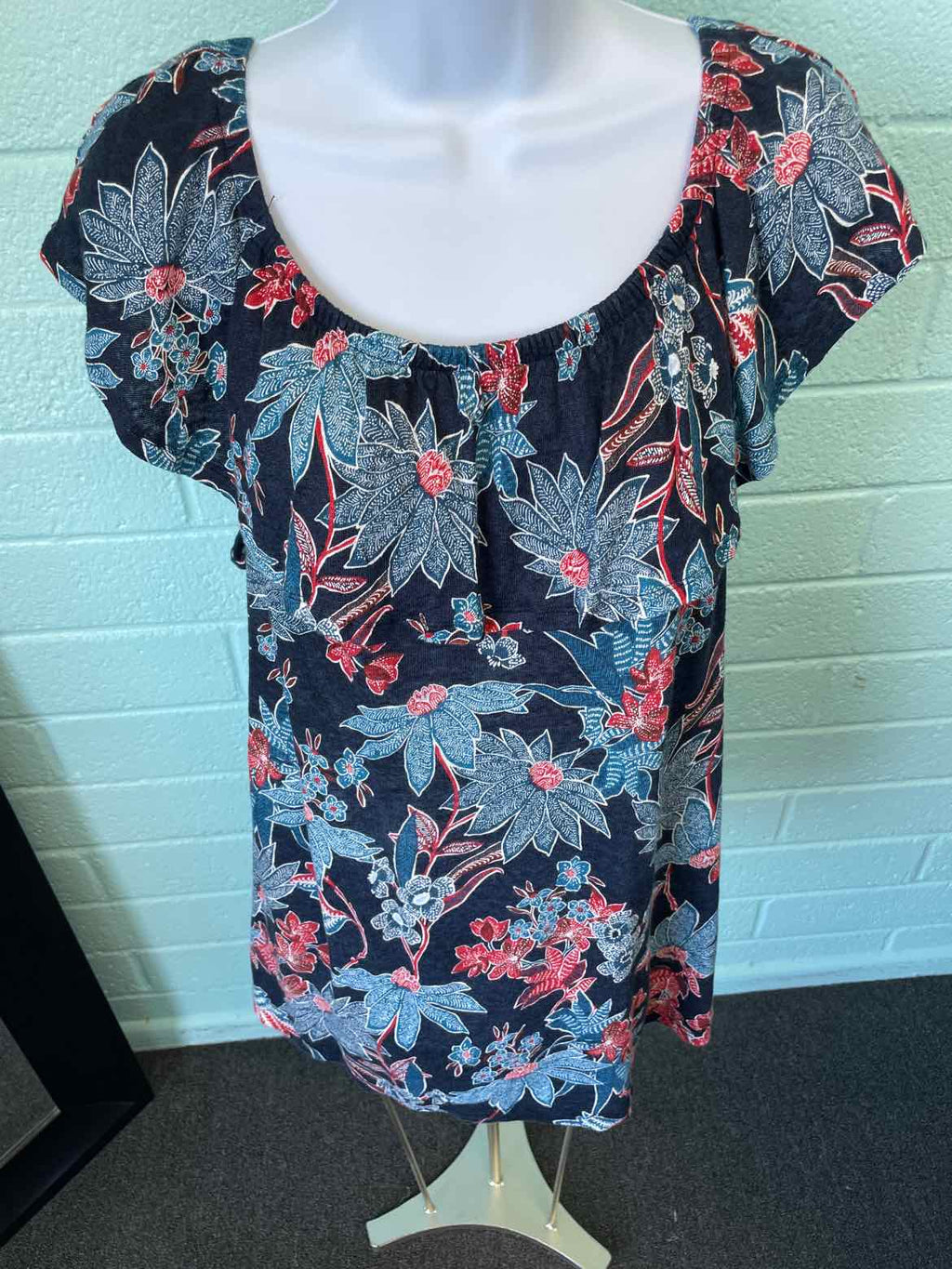 J Jill Size L Black Blouse