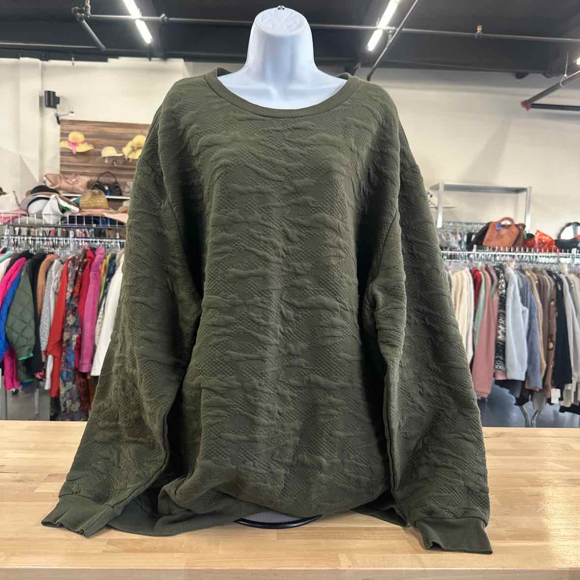 Society of One Size 3XLT Green Sweater