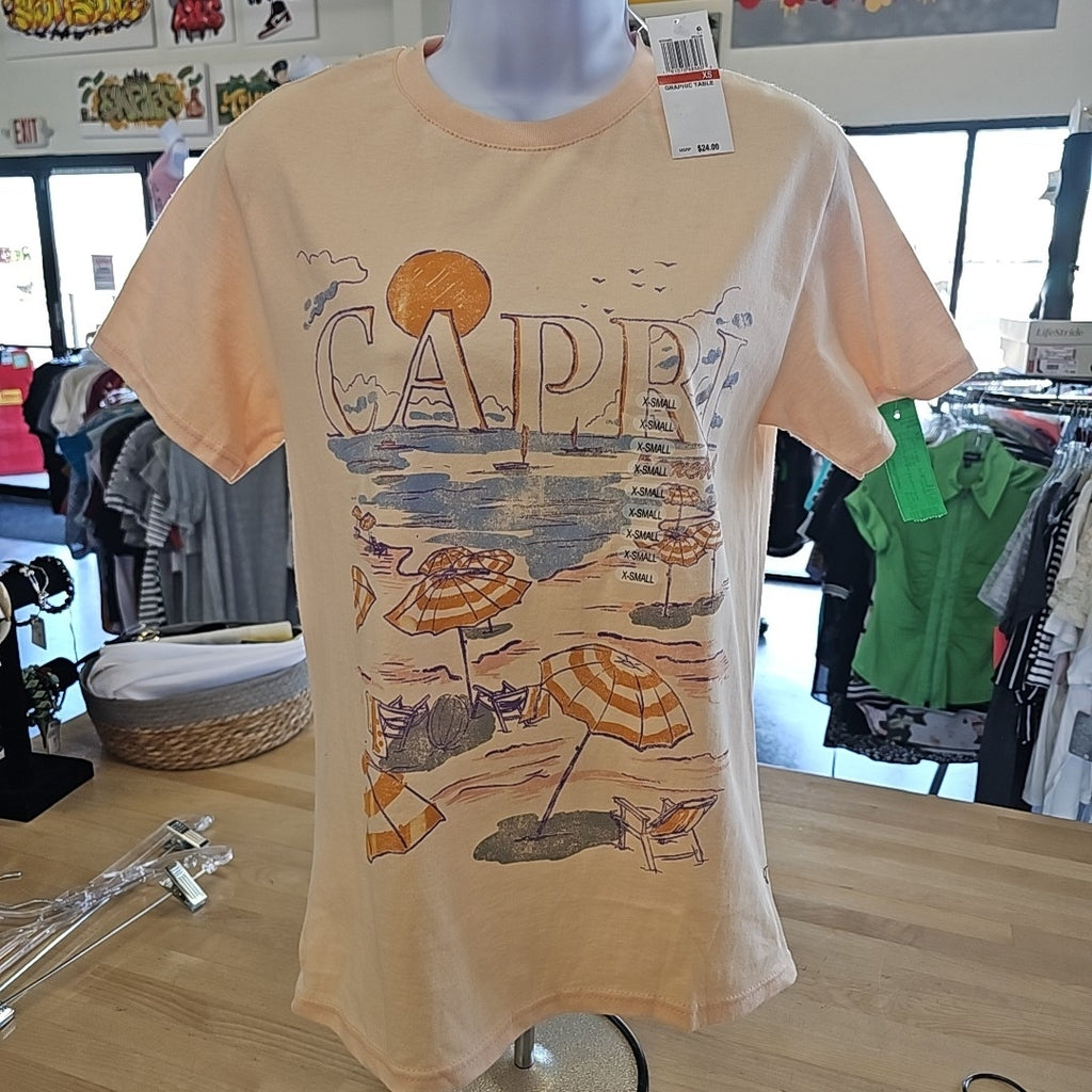 Rebellious One Size XS Peach New T-Shirt SS