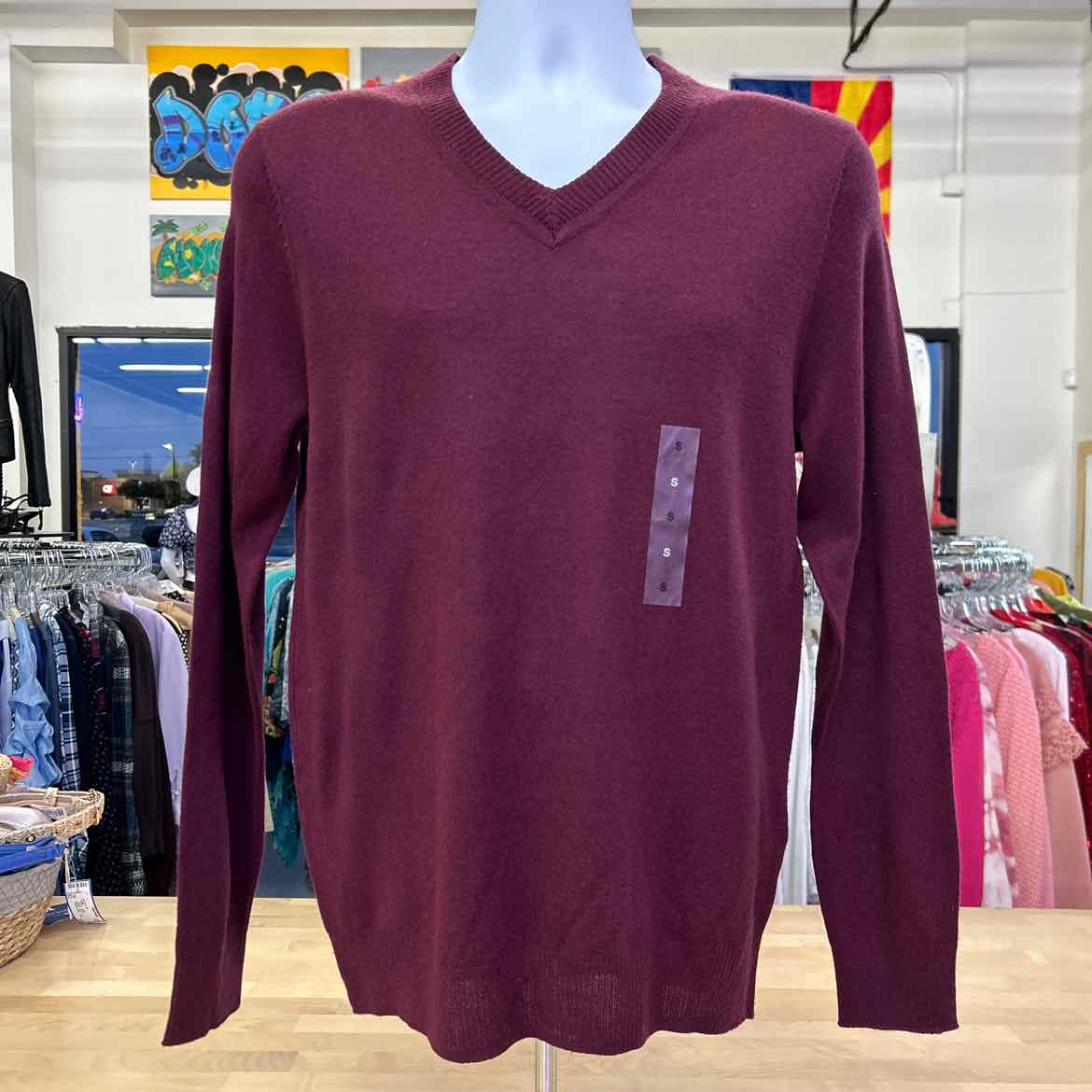 Alfani Men's Long-Sleeve V-Neck Merino Sweater