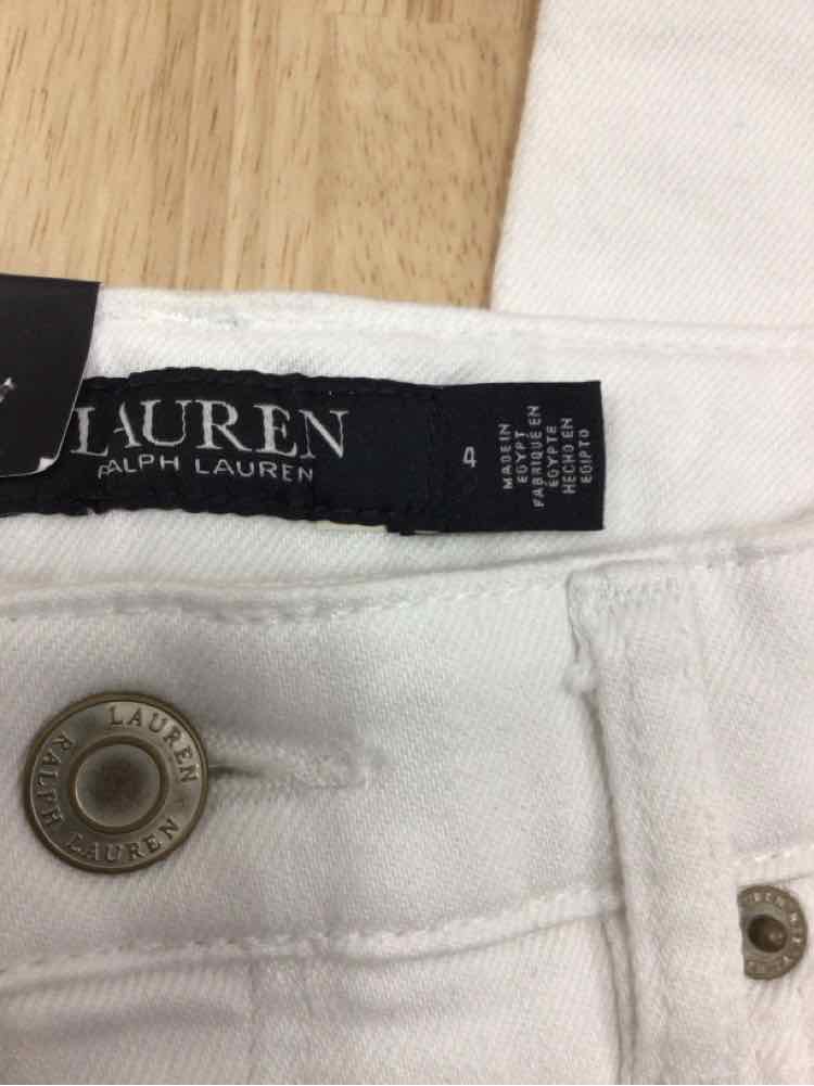 Ralph Lauren Size 4 White New Jeans
