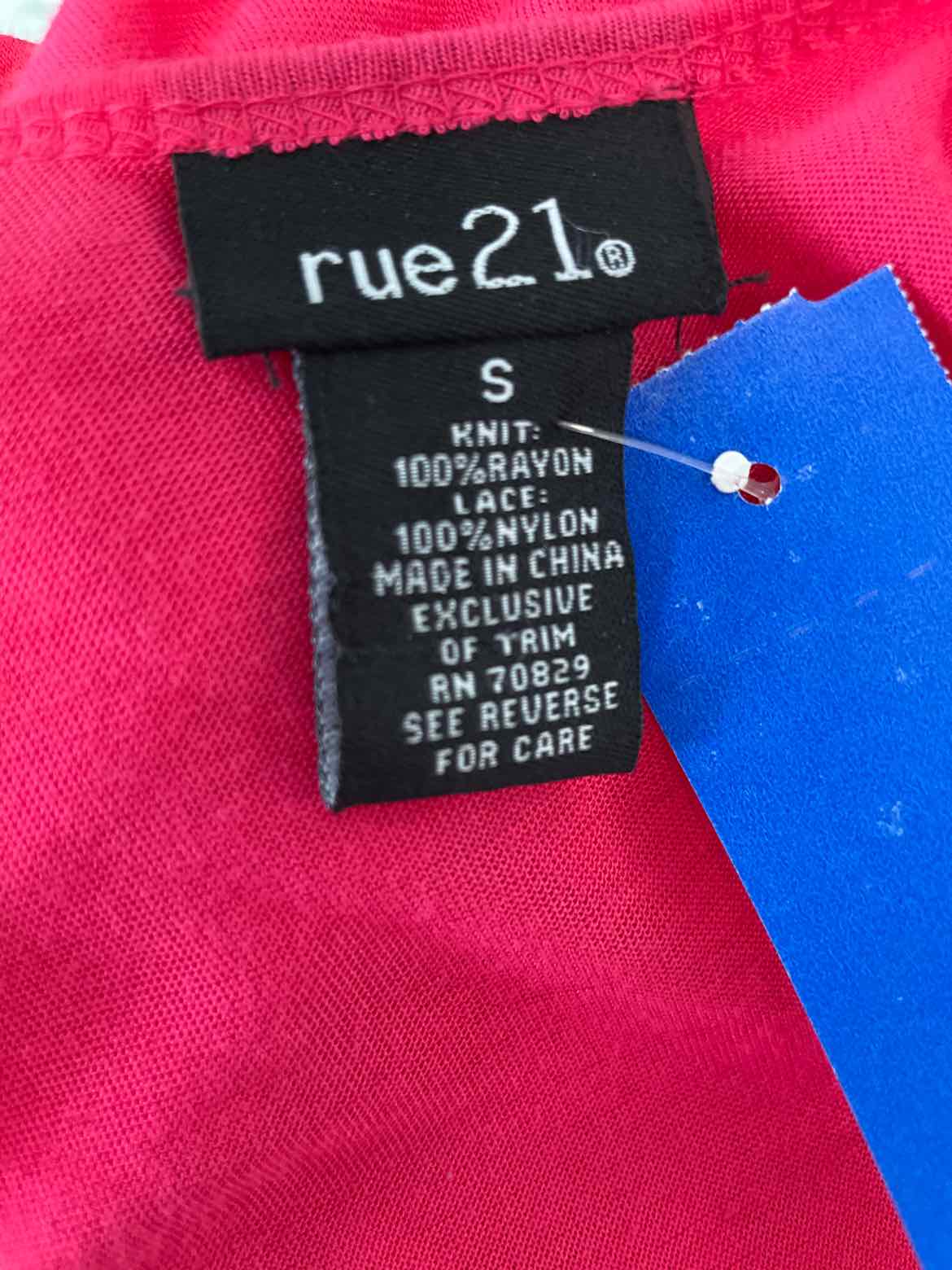 Rue21 Size S bright pink Tank