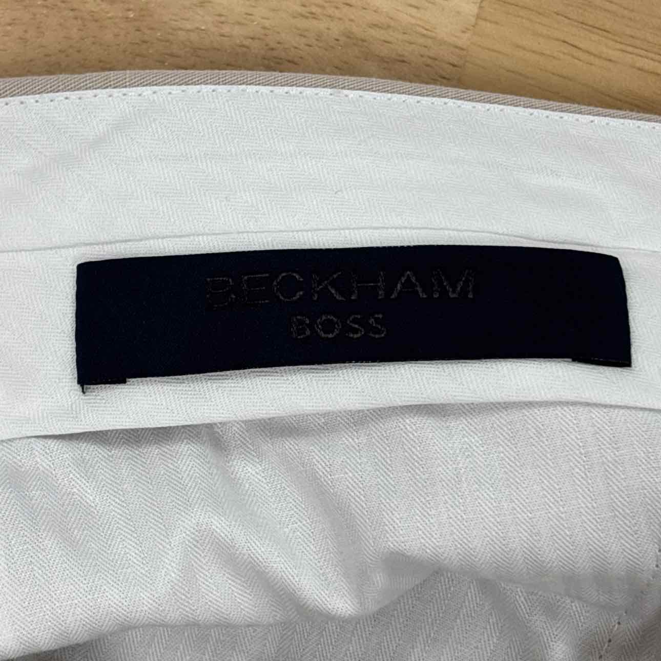 beckham Size 34 Slim-fit Pants with Micro Pattern