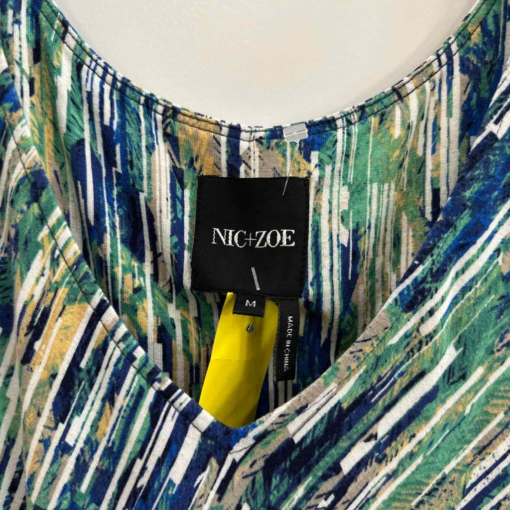 Nic+Zoe Size M Green/Blue Dress