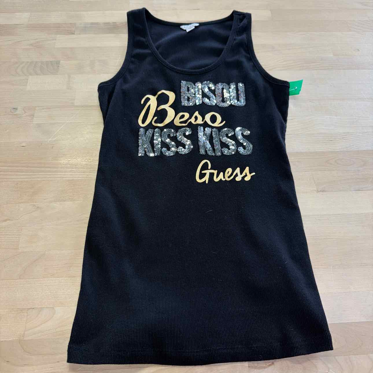 Guess Size L Black Preloved Tank