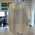 NY Collection Size 1X Cream Preloved Blouse LS