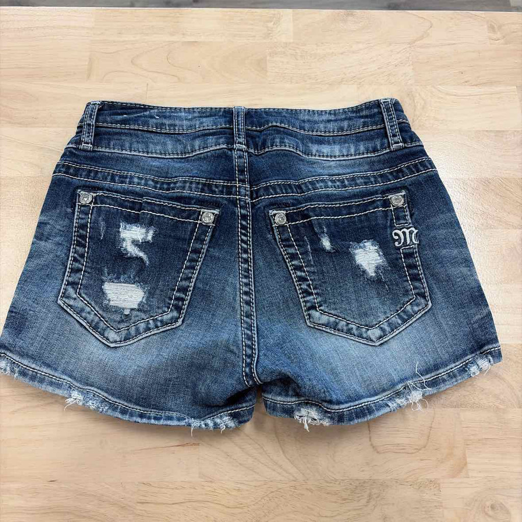 Miss Me Women Size 26 Blue Preloved Shorts