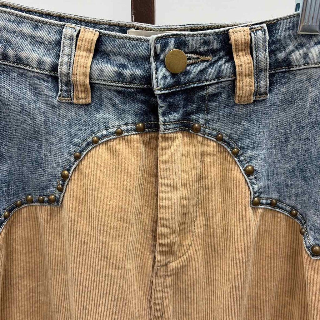 Oli & Hali Size L Blue Brown Ribbed Preloved Pants