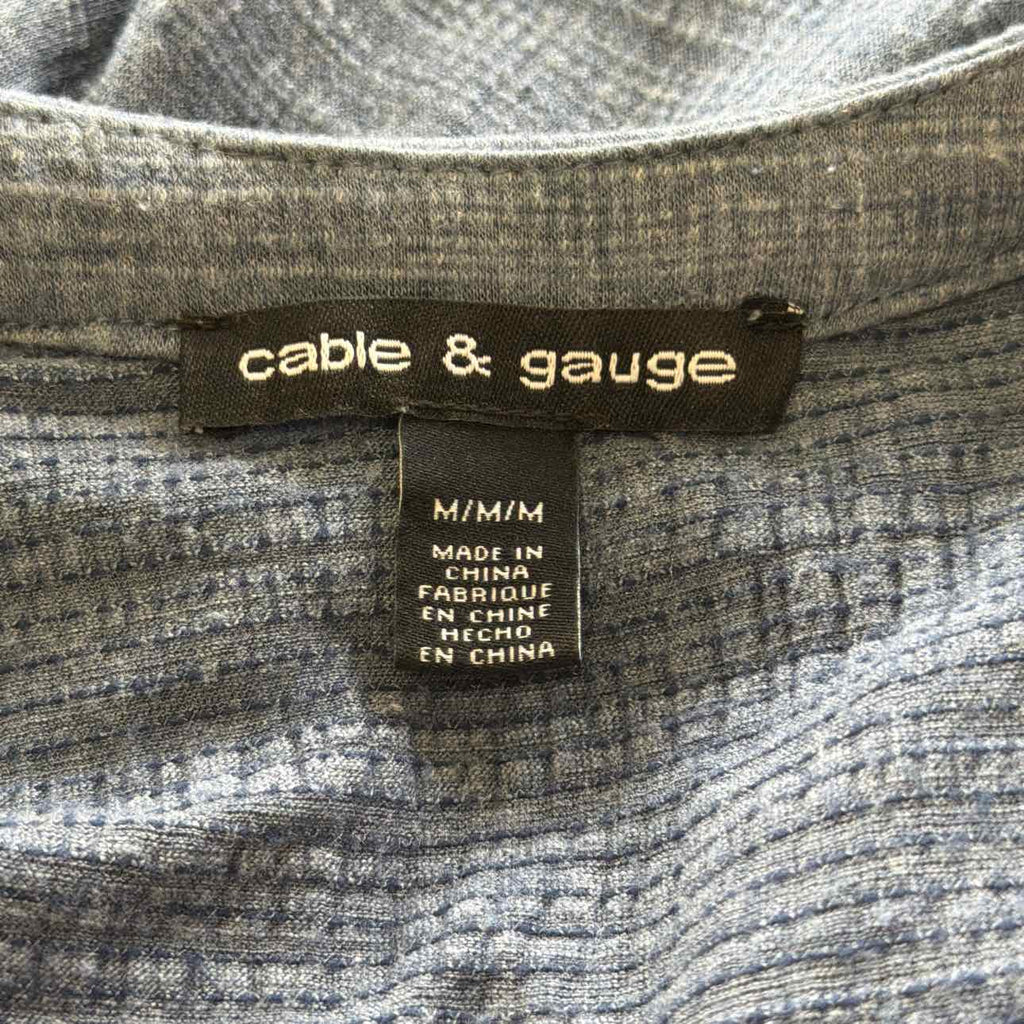 Cable & Gauge Size M Blue Preloved Sleeveless