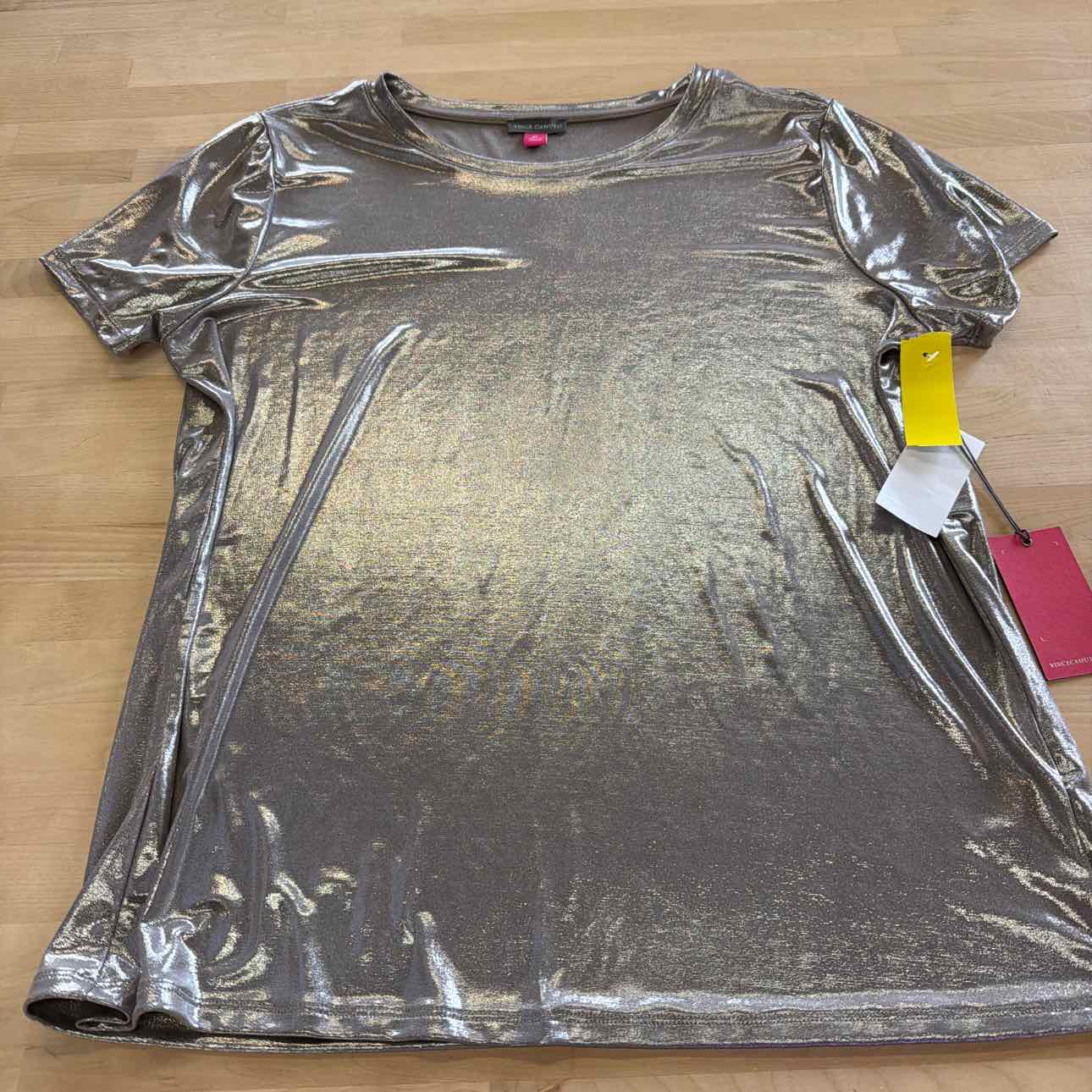 Vince Camuto Size XL Brown T-shirt