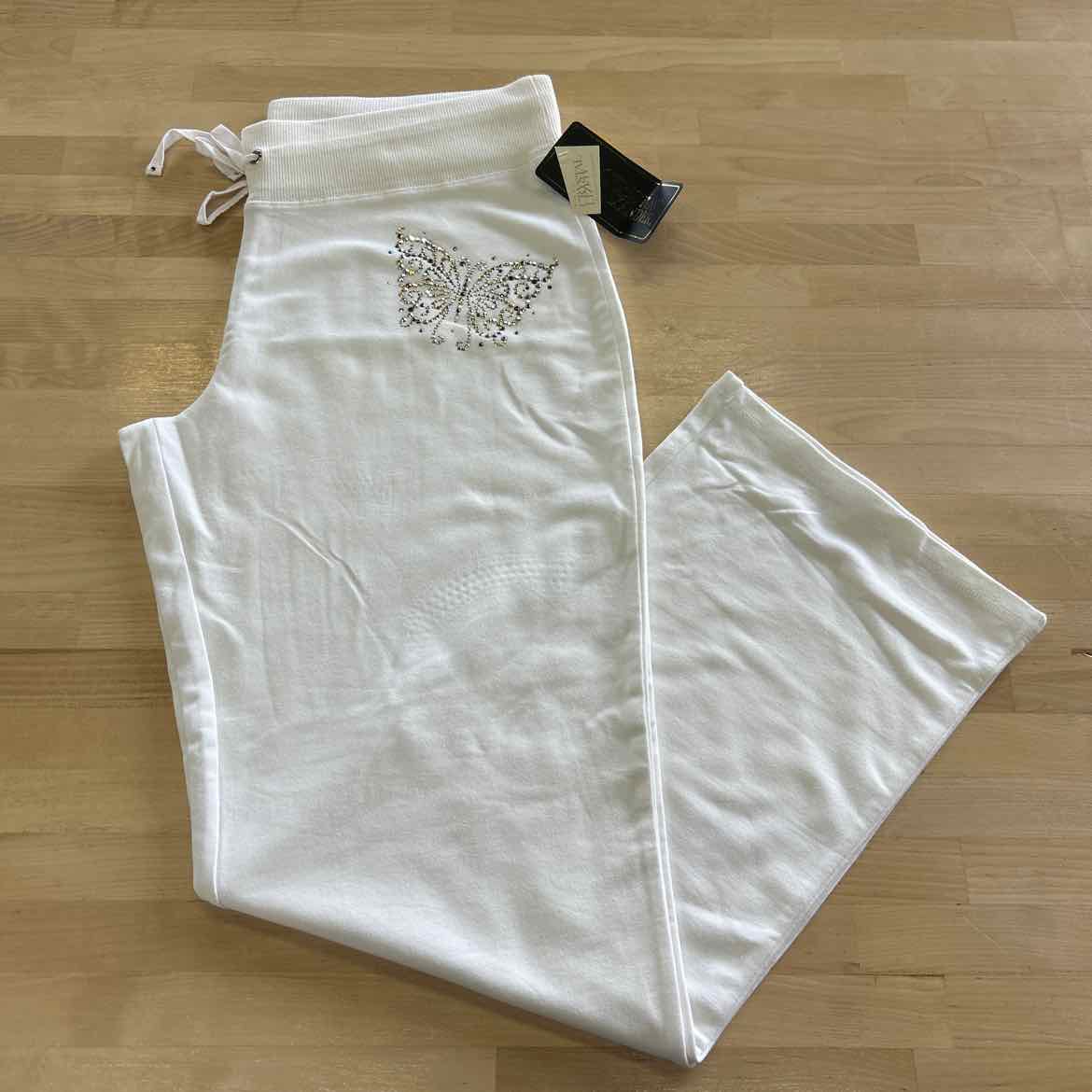 Christine Alexander Size L White Sweatpants