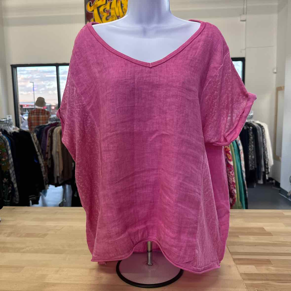 Belle France Size L Pink Blouse