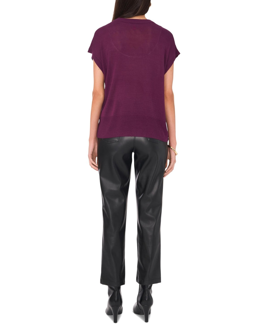 Vince Camuto Size L Purple Blouse